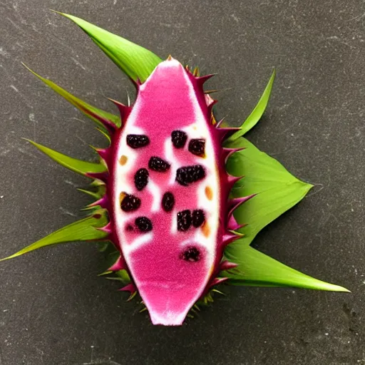 Prompt: photo of a cute dragonfruit hedgehog