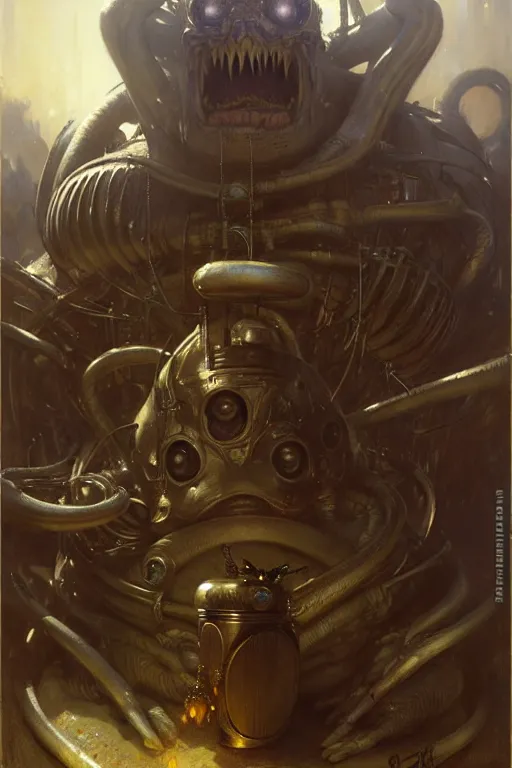 Image similar to dr eggman by gaston bussiere bayard wu, greg rutkowski, giger, maxim verehin