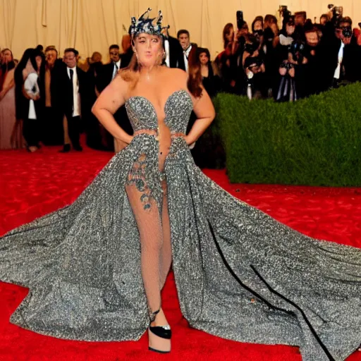 Prompt: A massive fork at the Met Gala