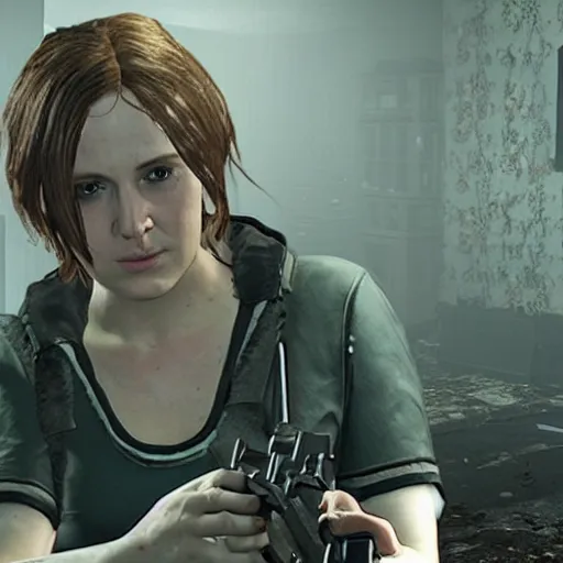 Image similar to an in-game screenshot of Adele as Marguerite Baker in Resident Evil 7