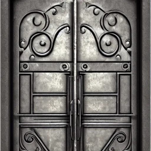 Prompt: cartoon style iron arc gate door texture,, matte painting, 2 d texture