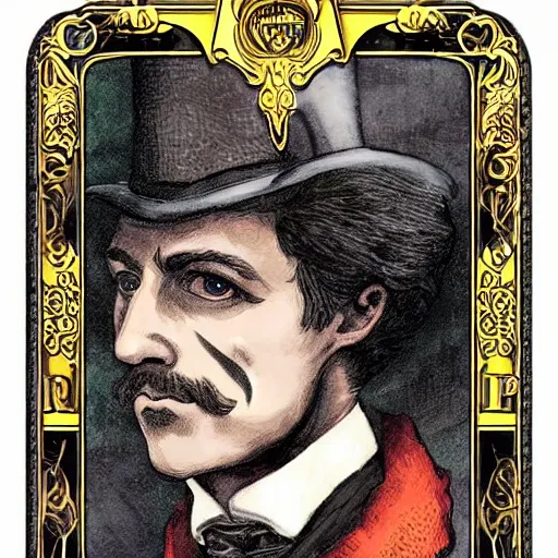 Prompt: jack the ripper playing cards with Sherlock Holmes renaissance style -6