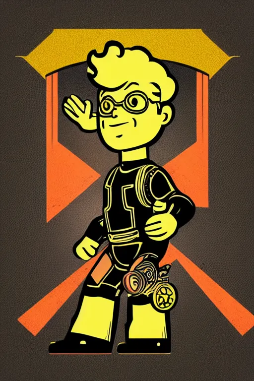 Image similar to fallout 7 6 retro futurist illustration art by butcher billy, sticker, colorful, illustration, highly detailed, simple, smooth and clean vector curves, no jagged lines, vector art, smooth andy warhol style