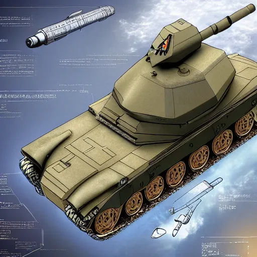 A modern, futuristic german tank named after the Tiger