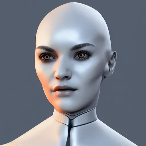 Prompt: womanized humanoid robot made of steel, beautiful face, anatomically correct, unreal engine, ray tracing, 8 k, uhd, ultrarealistic, highly detailed