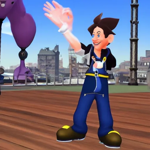 Image similar to jerry seinfeld in kingdom hearts