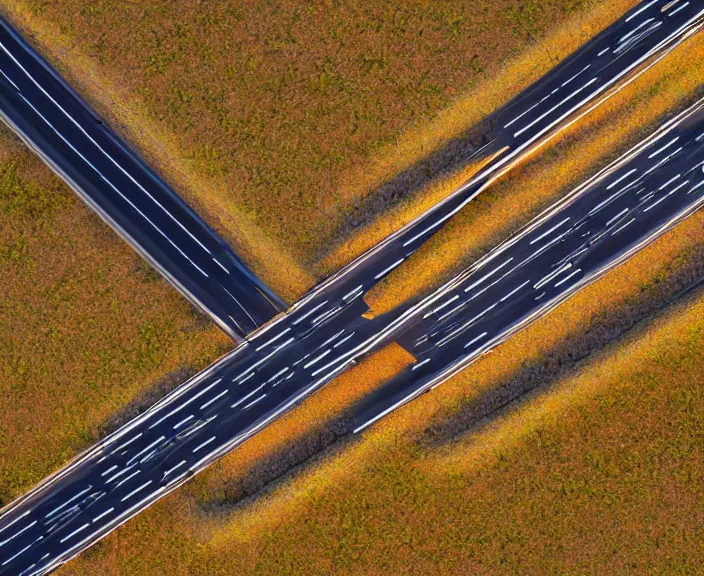 Prompt: 4 k hd, high detail photograph of a highway on the coast at sunset, shot with sigma f / 4. 2, 2 5 0 mm sharp lens, wide shot, consistent, isometric view, volumetric lighting, high level texture render