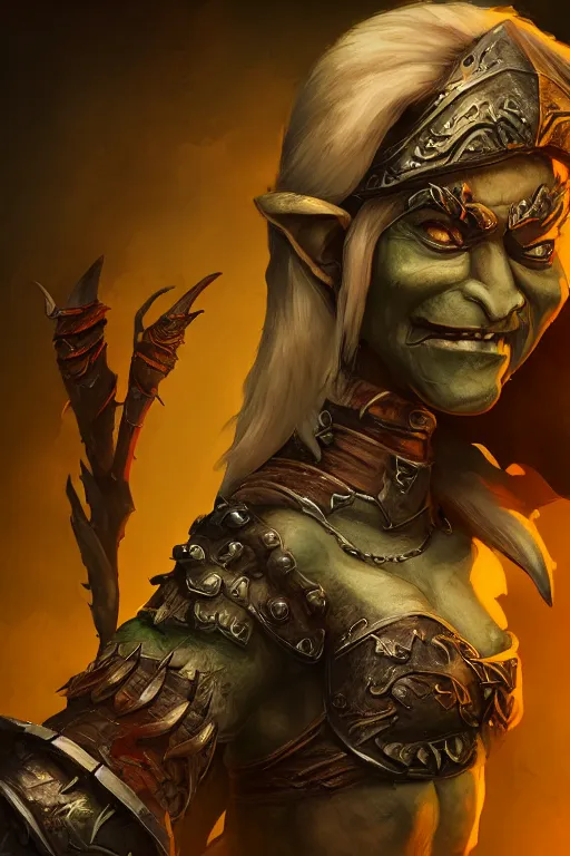 Image similar to a female DND orc, high resolution film still, 8k, HDR colors, cosplay, studio lighting