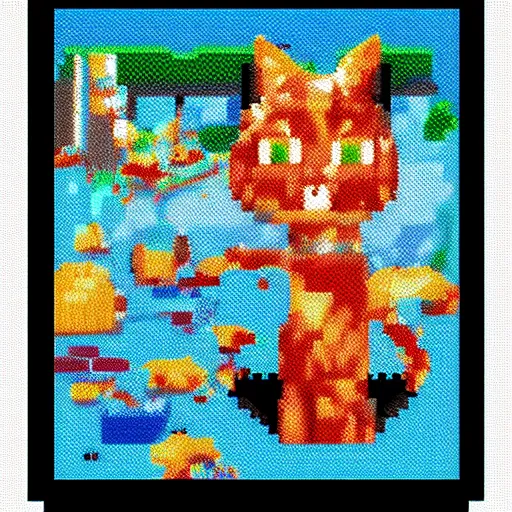 Image similar to in 4. 5 5 s for @ this cat does not exist's! dream frozen food pixel art with hdd image, lauretta jones