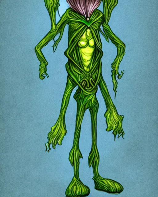 Image similar to leprechaun alien, extraterrestrial creature design based on celtic mythology, irish charm, fairy alien, science fantasy illustration