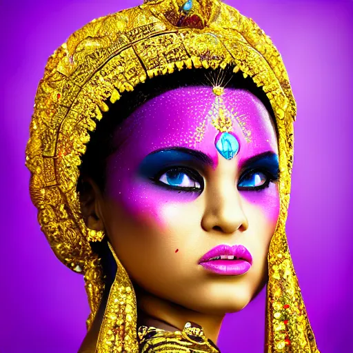 Image similar to aesthetic!!!!!! Female genie, EOS 5DS R, ISO100, f/8, 1/125, 84mm, postprocessed, crisp face, facial features