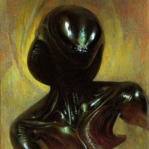 Image similar to alien by ilya repin