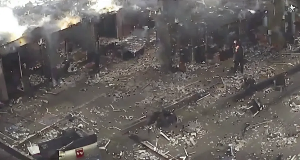 Image similar to CCTV Footage of a Tnt Warehouse Exploding