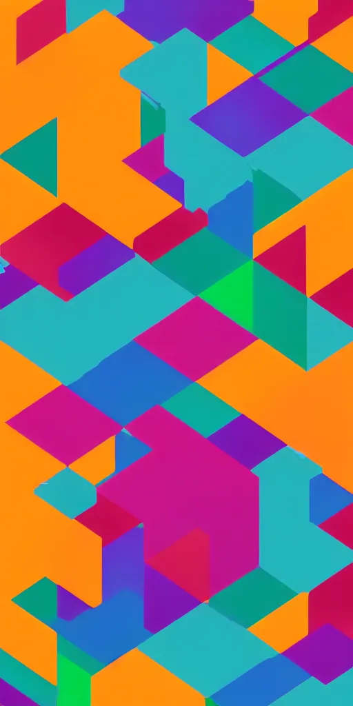 Image similar to “ a colorful 3 d grid module with symmetrical balance and colorful harmony ”