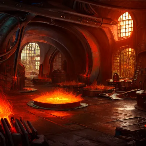 Image similar to beautiful digital fantasy illustration of the forge of worlds, high detail texture, unreal engine, 8k, Photographic quality, ultra hyper realistic quality, 8k definiton, hyper-realistic, cinematic, cinematic lighting