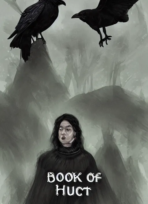 Image similar to book cover for the novel 'Crow of the Witch Hunt', digital art