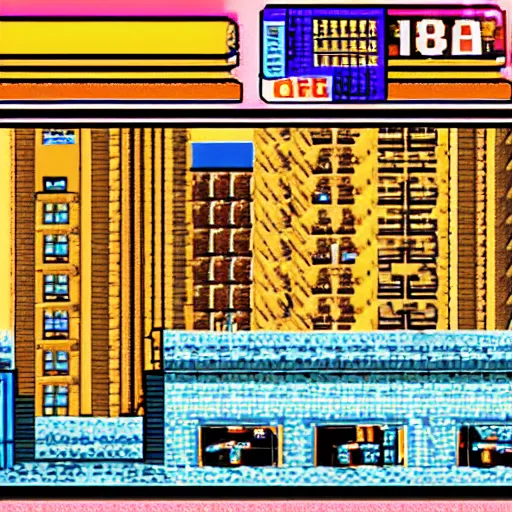 Prompt: a Blade Runner 16-bit Sega Genesis game