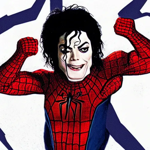 Image similar to Michael jackson as spiderman