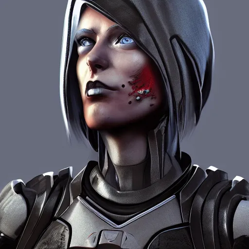 a character from the video game mass effect, cyberpunk Stable
