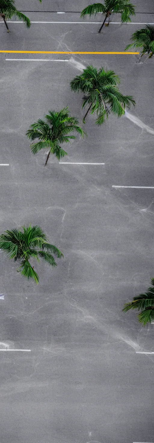 Image similar to satellite photo of sidewalk, palm trees, bicycles straight lines, accessible for the disabled, by professional photographer, 8 k resolution, photo, high quality