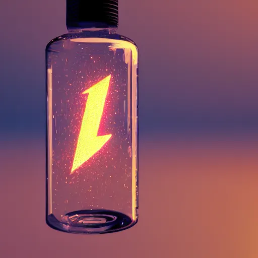 Prompt: Lightning in a bottle, 4K octane render, depth of field