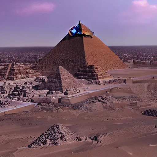 Prompt: 8 k hd detailed octane render of the construction of the pyramids