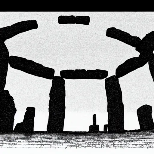 Prompt: Stonehenge in the middle of Manhattan, richard corben style