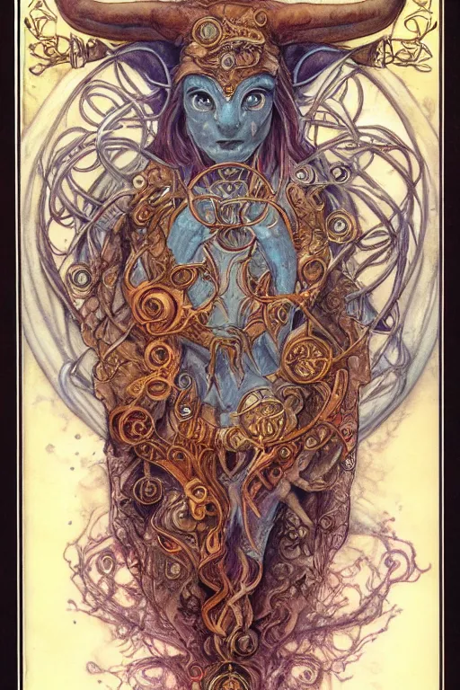 Image similar to aries zodiac artwork, mystic occult style, detailed, 8 k, symmetrical, by brian froud