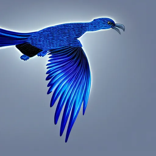 blue phoenix bird real