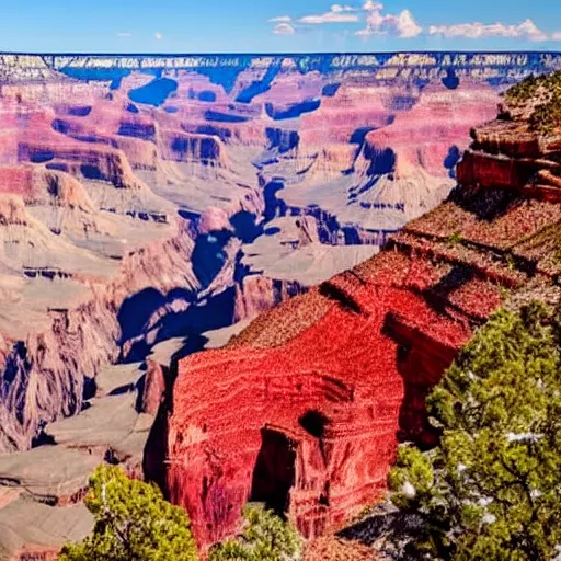 Prompt: the grand canyon made out of raw bloody!! meat!!, steaks and sausages as far as the eye can see high definition tourist photography family holiday