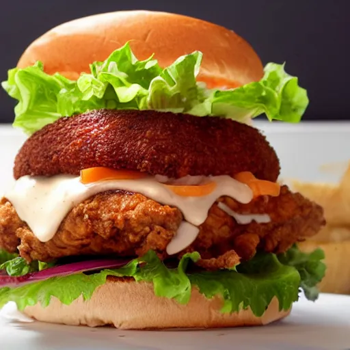 Image similar to fried chicken sandwich burger