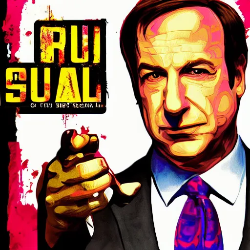 Image similar to Memphis art of Saul Goodman