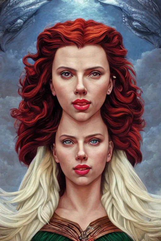 Prompt: A fantasy comic book style portrait painting of Scarlett Johansson, Margot Robbie, as an Atlantean Reptilian Warrior, Mystical Valkyrie, François Boucher, Oil Painting, unreal 5, DAZ, hyperrealistic, octane render, Regal, Refined, Detailed Digital Art, RPG portrait, William-Adolphe Bouguereau, Michael Cheval, Walt Disney (1937), Steampunk, dynamic lighting, Highly Detailed, Cinematic Lighting, Unreal Engine, 8k, HD