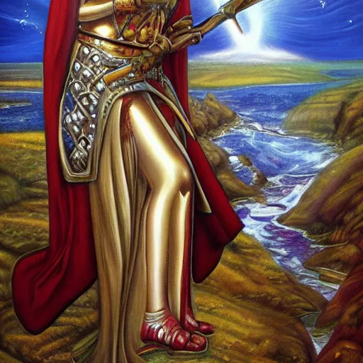Prompt: Avalon from arturian legend, oil painting, highly detailed, fantasy art