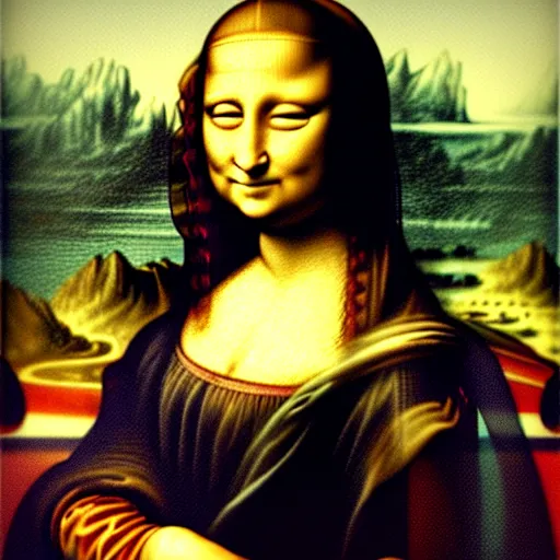 Image similar to mona lisa is playing the piano ， by leonardo da vinci