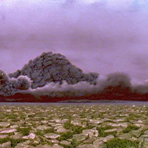 Prompt: wide scenic shot from the David Lynch production of Godzilla vs mechakraken, depicting several kaiju fighting. Cinematic, VHS copy, film grain, 35mm film.