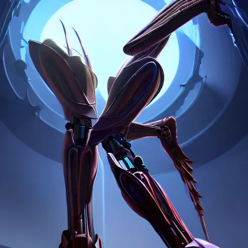 Prompt: worm's eye view, on the ground looking up, of a highly detailed beautiful Giant female warframe, but as an anthropomorphic robot female dragon, posing elegantly over the camera, massive legs towering over the camera, sleek glowing purple armor, sharp claws, stunning view, high quality fanart, epic shot, highly detailed art, realistic, professional digital art, high end digital art, furry art, DeviantArt, artstation, Furaffinity, 8k HD render, epic lighting