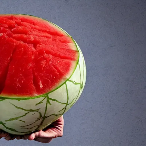 Image similar to vladimir putin inside a watermelon,