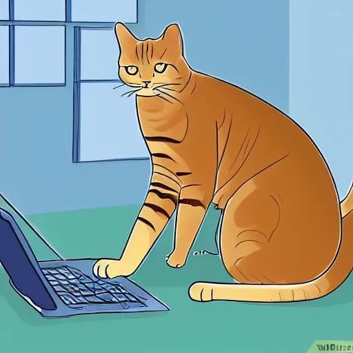 Image similar to wikihow, how to learn java with your cat, illustration