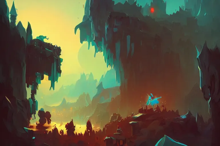 Image similar to by andreas rocha and anton fadeev, trending on artstation