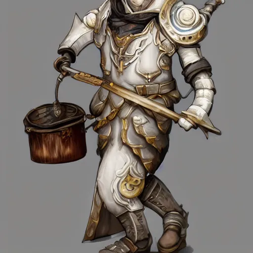 Prompt: fantasy character art warforged bard, cleric, white porcelain ceramic, kintsugi repair. carrying a hurdygurdy. wispy, boyish, androgynous figure : : fantasy character art of a mechanical person, high quality, trending on artstation, 4 k, hyperrealistic painting, ethereal