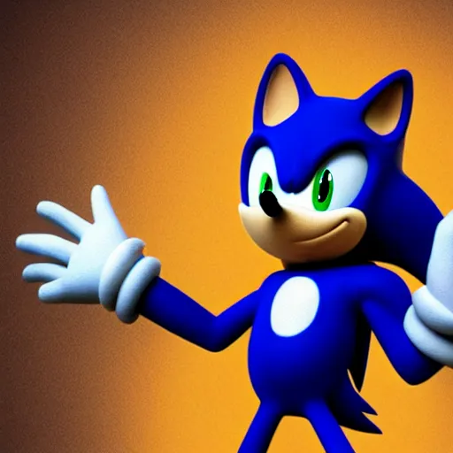 Prompt: Sonic the Hedgehog wearing a black suit and top hat.