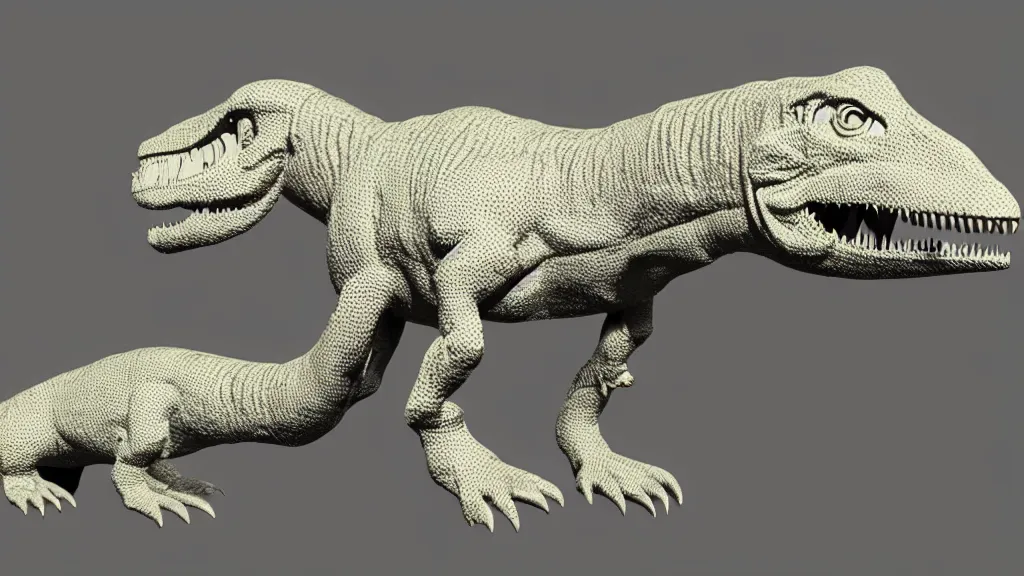 Image similar to a 3d print model of a dinosaur
