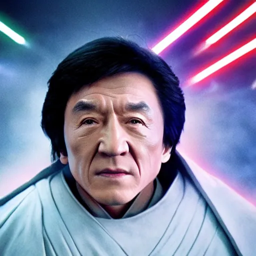Prompt: jackie chan is darth sidious in star wars, 4 k, studio portrait, photography, cinematic lighting, highly detailed
