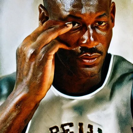 Prompt: Michael Jordan, high detail, photography by Annie Leibovitz