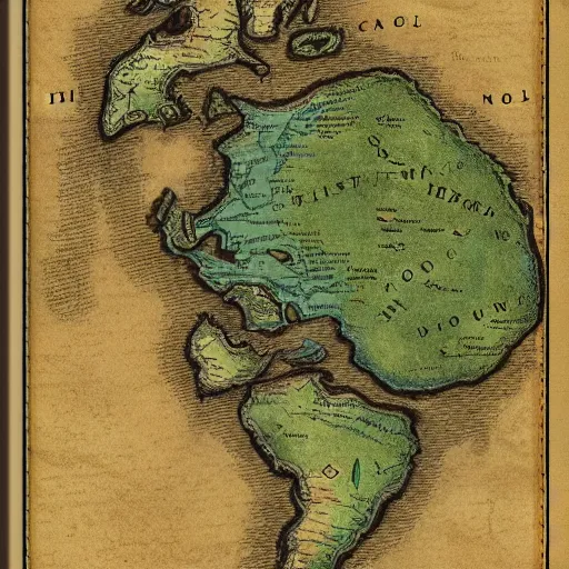 Prompt: fantasy maps, continents.