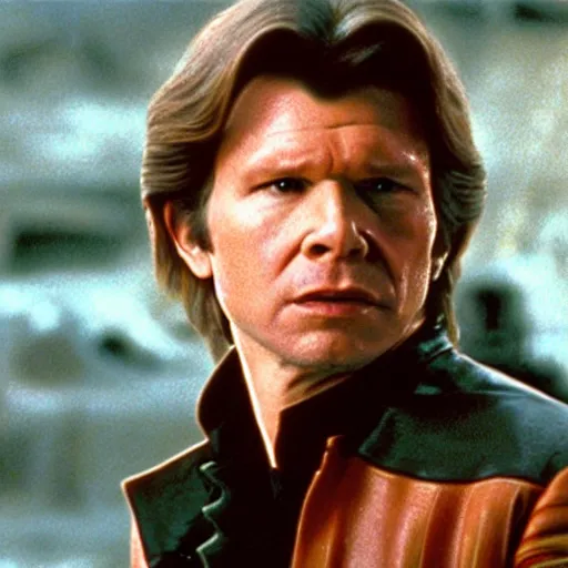 Image similar to film still of Gary Oldman as Han Solo in Star Wars 1977