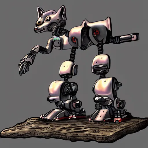 Image similar to Sci-fi ultradetailed mech robot cat