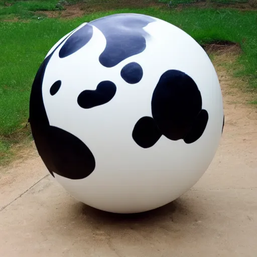 Image similar to a sphere that looks like a cow