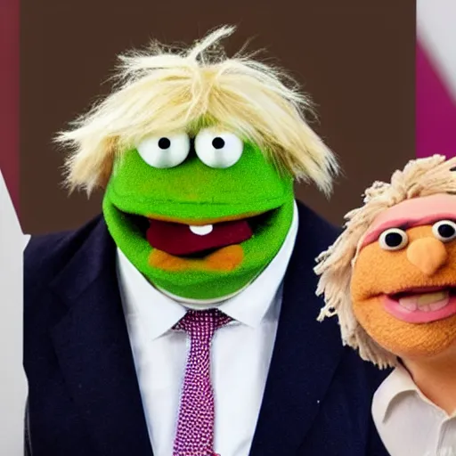 Image similar to boris johnson as a muppet